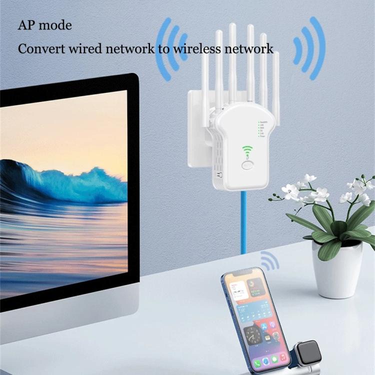 Urant U13 1200Mbps 2.4G/5G Dual Band WiFi Repeater Signal Amplifier EU Plug White - free shipping - PMC TechLife - Order now!