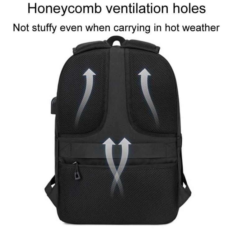 SKV B21071 Large Capacity Student School Bags Leisure Traveling Double Shoulder Laptop Backpack(Silver Gray) - Backpack by SKV | Online Shopping South Africa | PMC TechLife | Buy Now Pay Later Mobicred