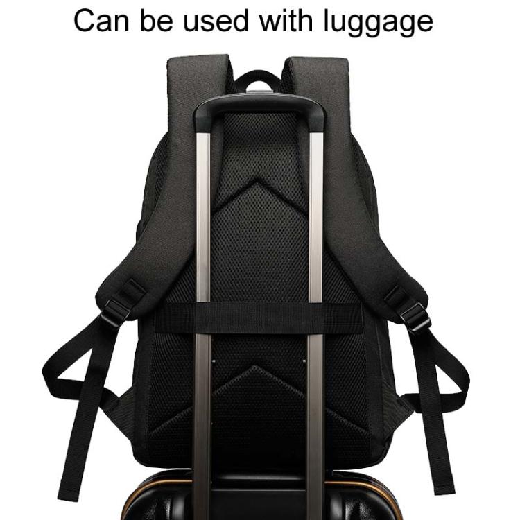 SKV B20537 Lightweight Traveling Double Shoulder Bag Large Capacity Laptop Backpack(Light Gray) - Backpack by SKV | Online Shopping South Africa | PMC TechLife | Buy Now Pay Later Mobicred