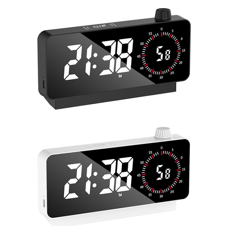 Multi-Functional LED Screen Mirror Charging Alarm Clock Reminder Visual Timer(White) - Alarm Clocks by PMc TechLife | Online Shopping South Africa | PMc TechLife | Buy Now Pay Later Mobicred