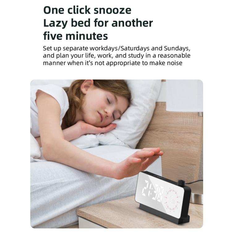 Multi-Functional LED Screen Mirror Charging Alarm Clock Reminder Visual Timer(White) - Alarm Clocks by PMc TechLife | Online Shopping South Africa | PMc TechLife | Buy Now Pay Later Mobicred