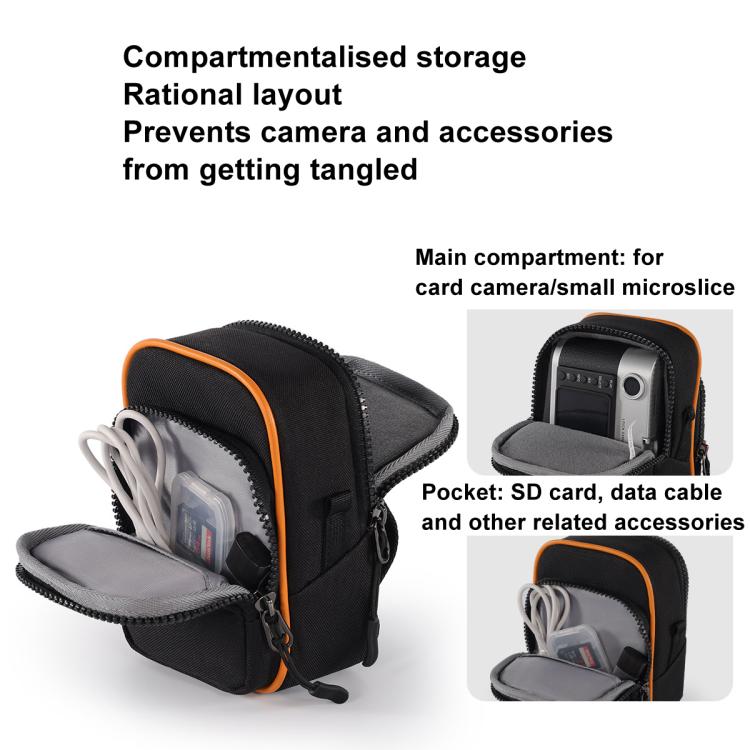 Cwatcun D168 Small Convenient Camera Bag Scratch-Resistant And Wear-Resistant Microslice Card Camera Pouch(Black) - free shipping - PMC TechLife - Order now!