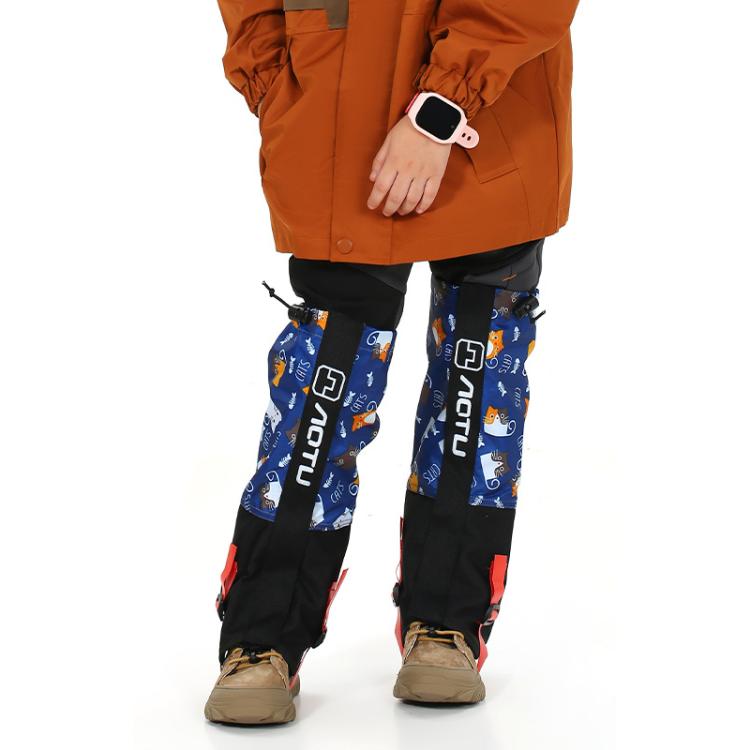 AOTU  AT8913 1pair Children Riding Skiing Waterproof Calf Protectors Outdoor Sandproof Shoes Covers, Color: Blue Cat With Fleece L - Mountaineering Outfit by AOTU | Online Shopping South Africa | PMC TechLife | Buy Now Pay Later Mobicred