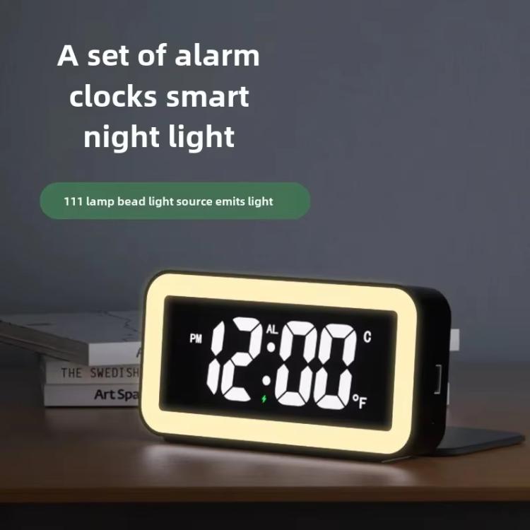 S281A LED Atmosphere Light Calendar / Temperature Display Clock With Wireless Charging Function(Black) - Alarm Clocks by PMc TechLife | Online Shopping South Africa | PMc TechLife | Buy Now Pay Later Mobicred