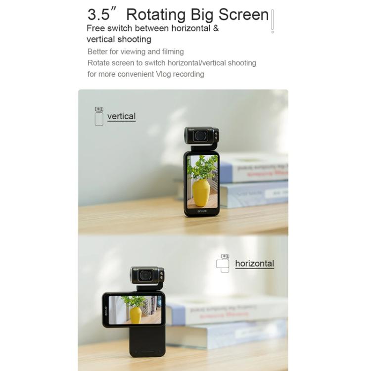 Ordro 3.5-Inch Large Screen 5K Video Recording Pocket Camera - free shipping - PMc TechLife - Order now!