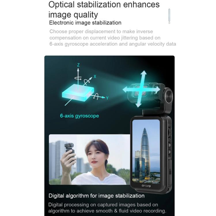 Ordro 3.5-Inch Large Screen 5K Video Recording Pocket Camera - free shipping - PMc TechLife - Order now!