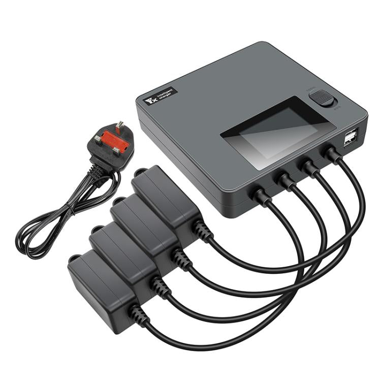 For DJI Mini 4 Pro / Mini 3 Pro / Mini 3 Color Screen Digital Display Four-Way Charger Battery Manager  UK Plug - free shipping - PMC TechLife - Order now!