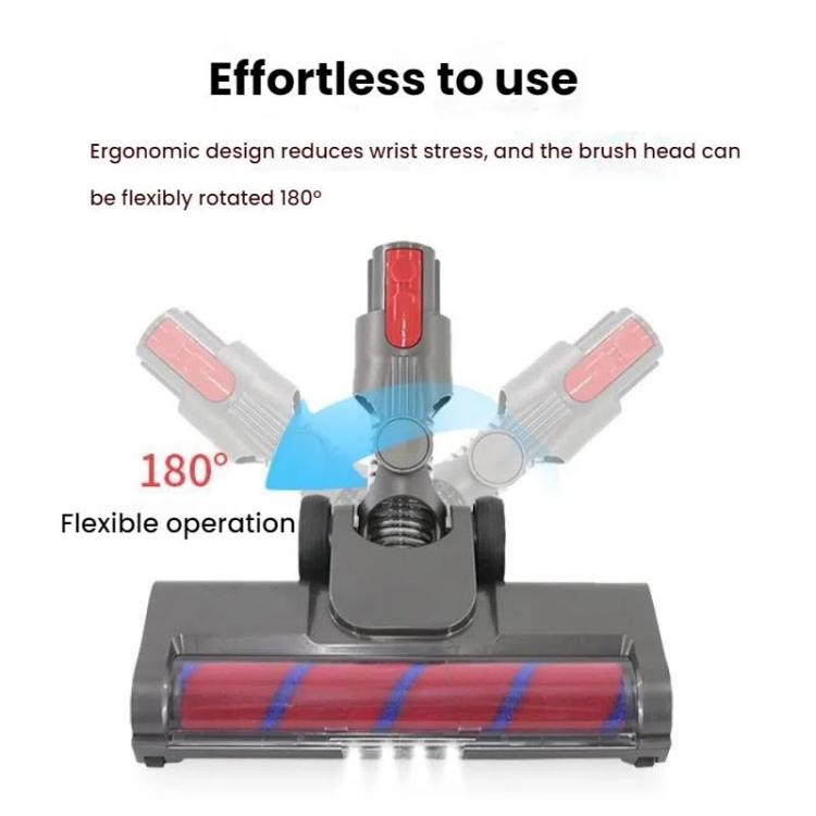 For Dyson V7 / V8 / V10 / V11 Vacuum Cleaner Floor Brush Head With LED Light 03B Roller Soft Velvet - For Dyson Accessories by PMC TechLife | Online Shopping South Africa | PMC TechLife | Buy Now Pay Later Mobicred