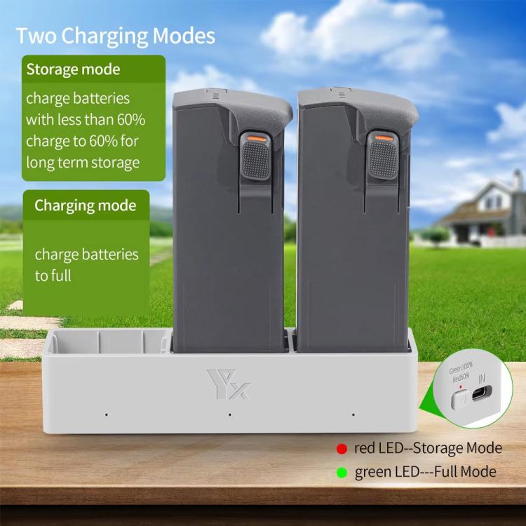 For DJI Avata 2 YX Charger 3-way Charging Butler Supports PD 65W(Silver Gray) - free shipping - PMC TechLife - Order now!