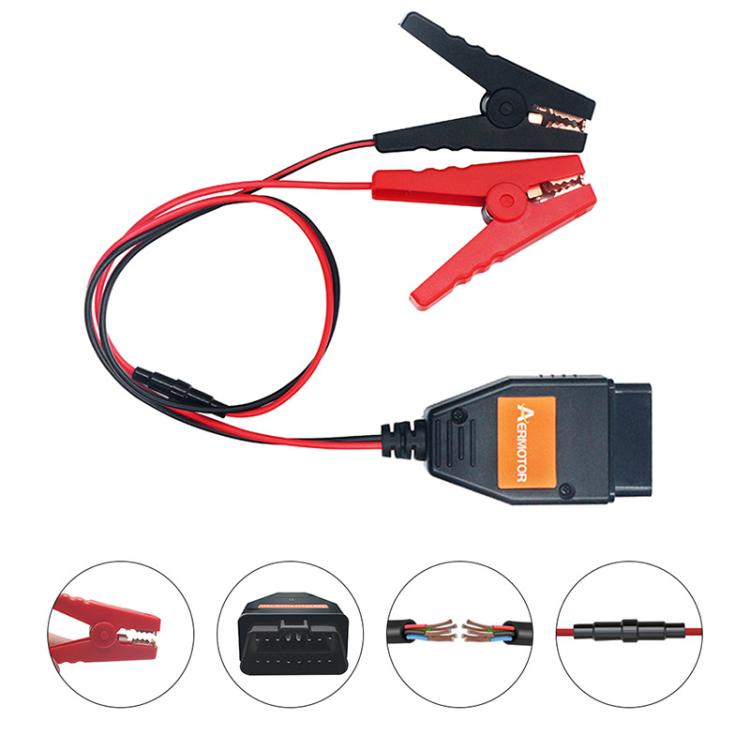 AERMOTOR Car ECU OBD2 Connector Battery Charging Clip Emergency Power Off Protector(Red Black) - Booster Cable & Clip by AERMOTOR | Online Shopping South Africa | PMC TechLife | Buy Now Pay Later Mobicred