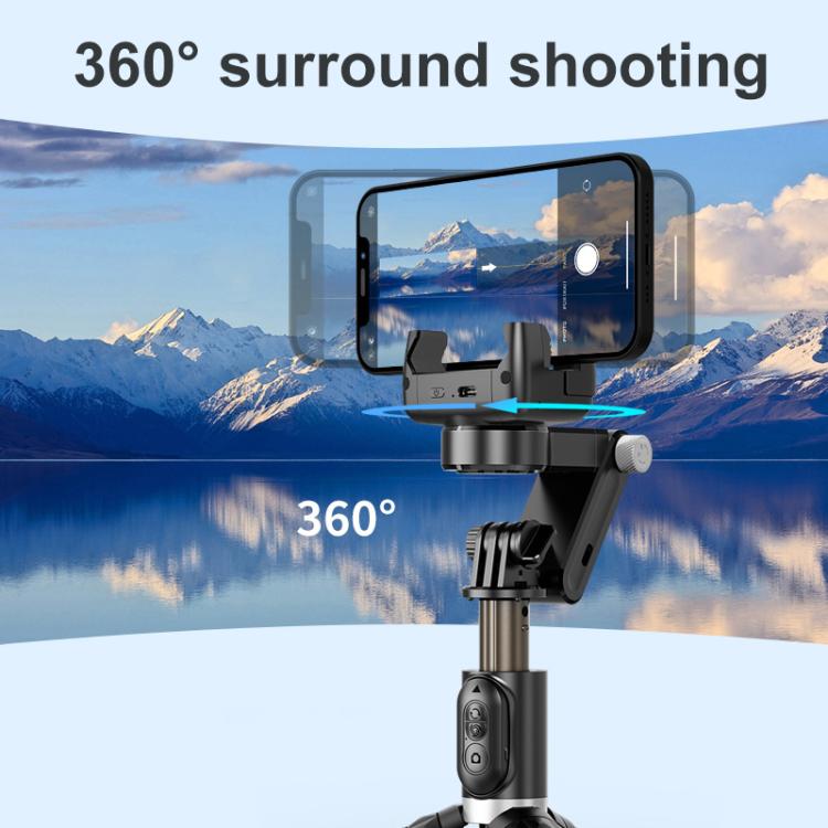 TokQi Q18 Desktop Wireless Remote Control Handheld Gimbal Stabilizer Fill Light Selfie Stick Tripod(Black) - free shipping - PMC TechLife - Order now!