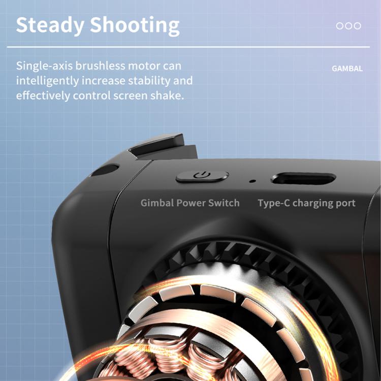 TokQi Q18 Desktop Wireless Remote Control Handheld Gimbal Stabilizer Fill Light Selfie Stick Tripod(Black) - free shipping - PMC TechLife - Order now!