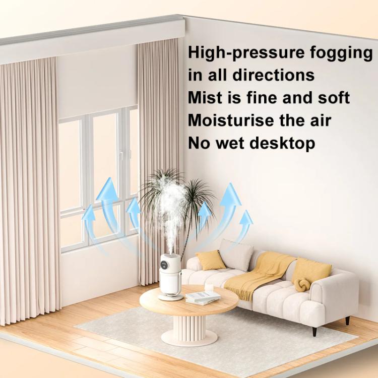 USB Intelligent Home Large Capacity Humidifier With Night Light Small Air Purifier, Color: Beige+Base - free shipping - PMC TechLife - Order now!