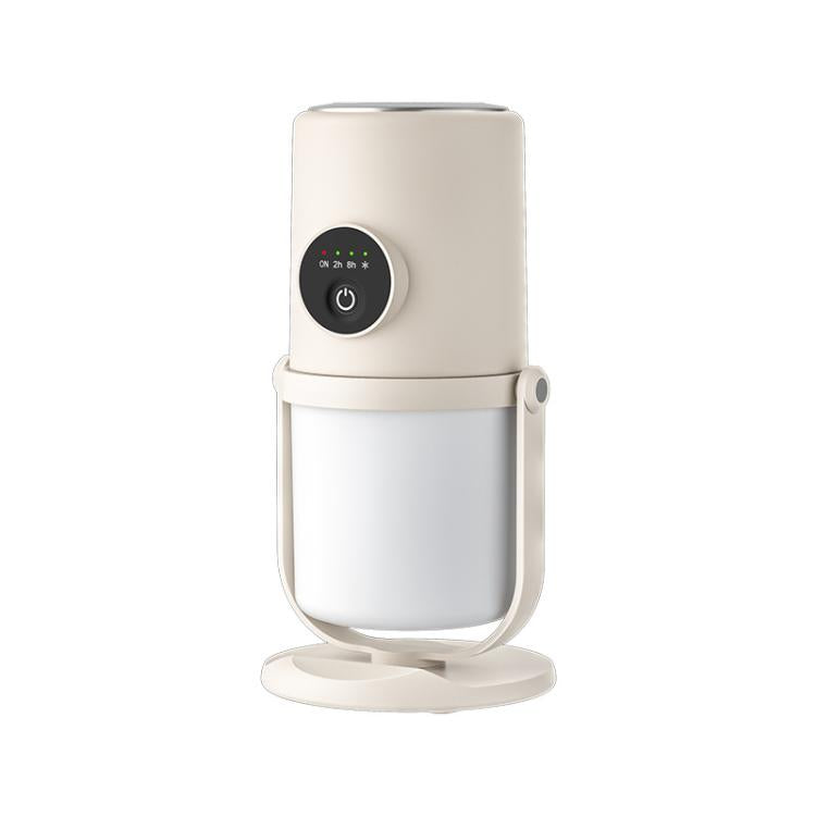 Desktop Dual Port Humidifier Portable Mini Air Purifier With Nightlight, Color: Beige+Base - free shipping - PMC TechLife - Order now!