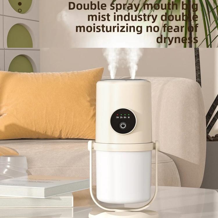 Desktop Dual Port Humidifier Portable Mini Air Purifier With Nightlight, Color: Beige - free shipping - PMC TechLife - Order now!