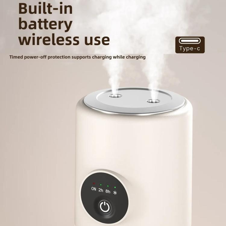Desktop Dual Port Humidifier Portable Mini Air Purifier With Nightlight, Color: White - free shipping - PMC TechLife - Order now!
