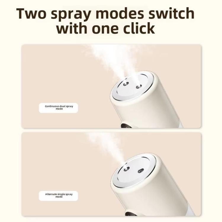 Desktop Dual Port Humidifier Portable Mini Air Purifier With Nightlight, Color: Beige - free shipping - PMC TechLife - Order now!