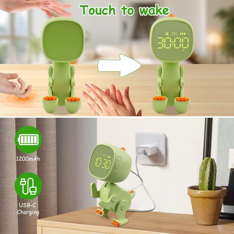 Cartoon Variety Dinosaur USB Charging LED Screen Timer Night Light Electronic Alarm Clock(Pink) - Alarm Clocks by PMc TechLife | Online Shopping South Africa | PMc TechLife | Buy Now Pay Later Mobicred