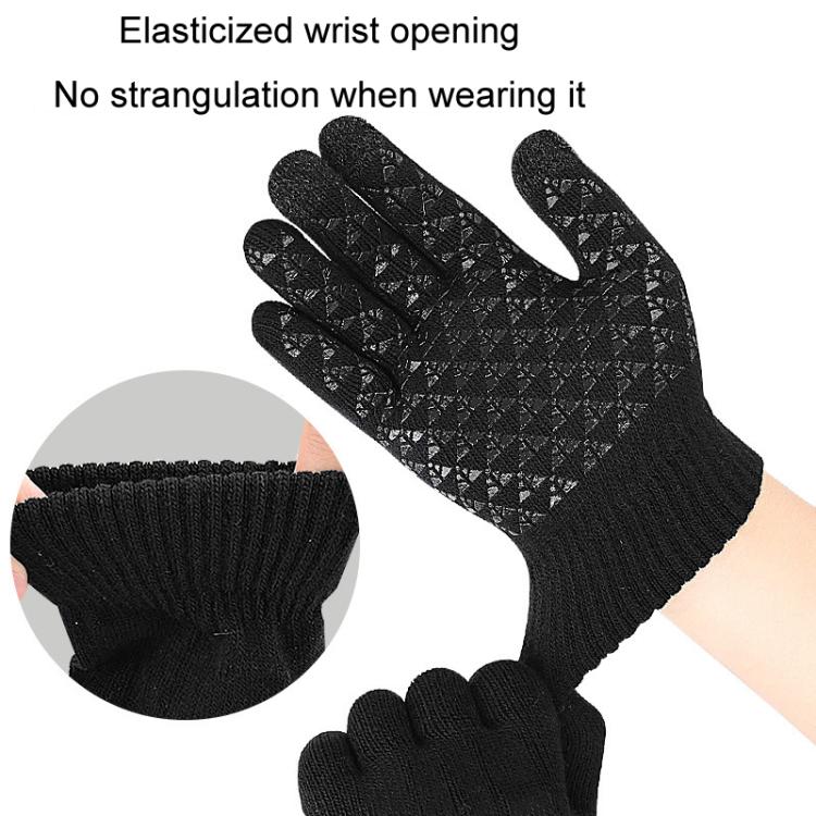 USB Heating Electric Warm Gloves Students Internet Writing Game Thickened Full Finger Knitted Heated Gloves, Size: Uniform(Black) - Safety Gloves by PMC TechLife | Online Shopping South Africa | PMC TechLife | Buy Now Pay Later Mobicred