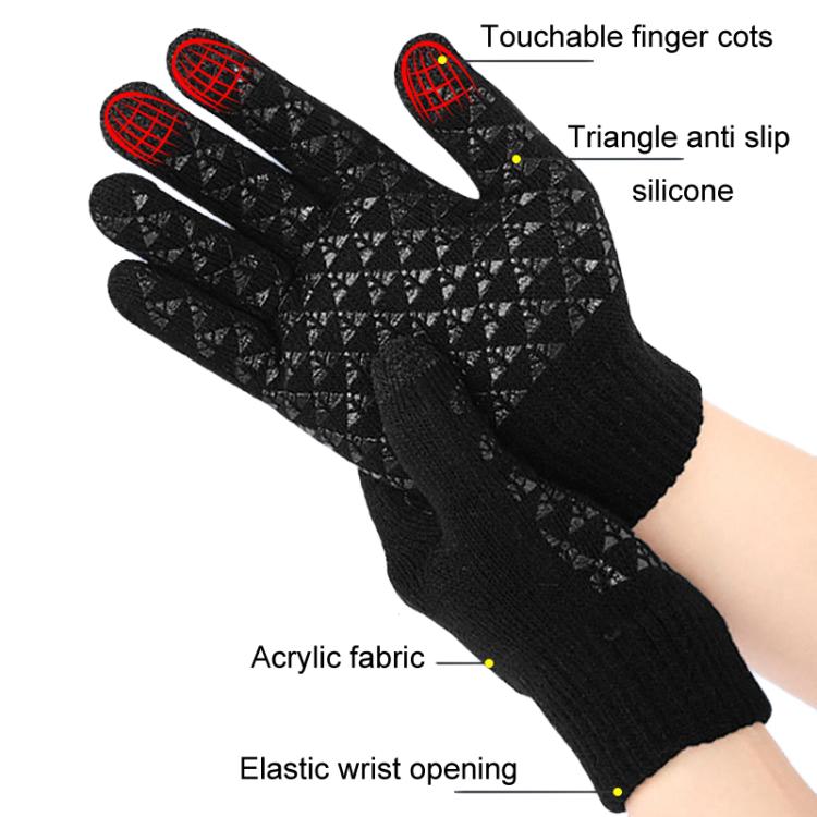 USB Heating Electric Warm Gloves Students Internet Writing Game Thickened Full Finger Knitted Heated Gloves, Size: Uniform(Gray) - Safety Gloves by PMC TechLife | Online Shopping South Africa | PMC TechLife | Buy Now Pay Later Mobicred
