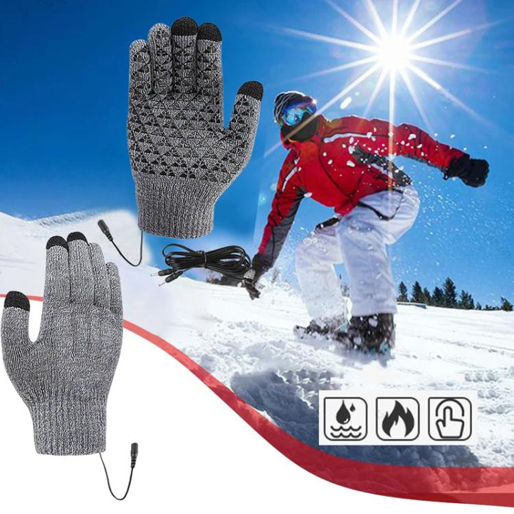 USB Heating Electric Warm Gloves Students Internet Writing Game Thickened Full Finger Knitted Heated Gloves, Size: Uniform(Gray) - Safety Gloves by PMC TechLife | Online Shopping South Africa | PMC TechLife | Buy Now Pay Later Mobicred