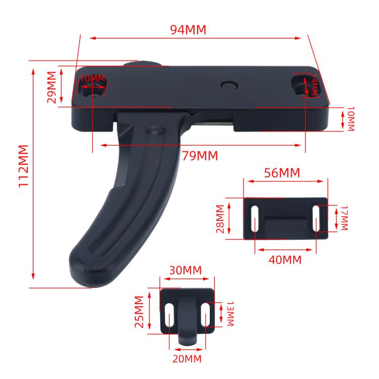 RV Screen Three-section Split Telescopic Rod L-shaped Replacement Handle, Specifications: Right Hand - Door Handles by PMC TechLife | Online Shopping South Africa | PMC TechLife | Buy Now Pay Later Mobicred