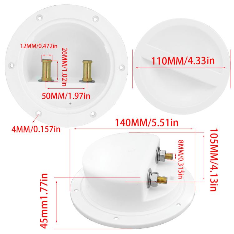 RV Marine Waterproof Sea Fishing Sealed Pure Copper Conductive Junction Box, Configuration: CP-5097 - Marine Accessories & Parts by PMC TechLife | Online Shopping South Africa | PMC TechLife | Buy Now Pay Later Mobicred