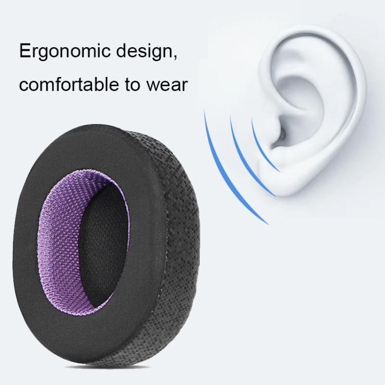 1pair Headset Sponge Earmuffs for SteelSeries Arctis Pro / Arctis 3 / 5 / 7, Color: Black Lake Blue Ice Silk - Earmuff & Pad by PMc TechLife | Online Shopping South Africa | PMc TechLife | Buy Now Pay Later Mobicred