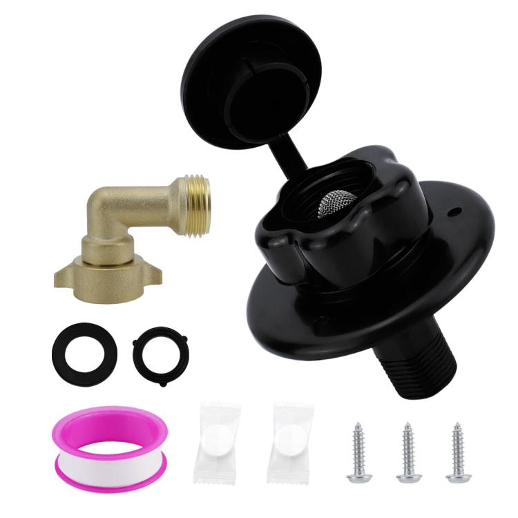 RV Ship Flange Threaded Leak-proof Water Inlet Connector Check Valve, Specifications: Black 3 - Marine Accessories & Parts by PMC TechLife | Online Shopping South Africa | PMC TechLife | Buy Now Pay Later Mobicred