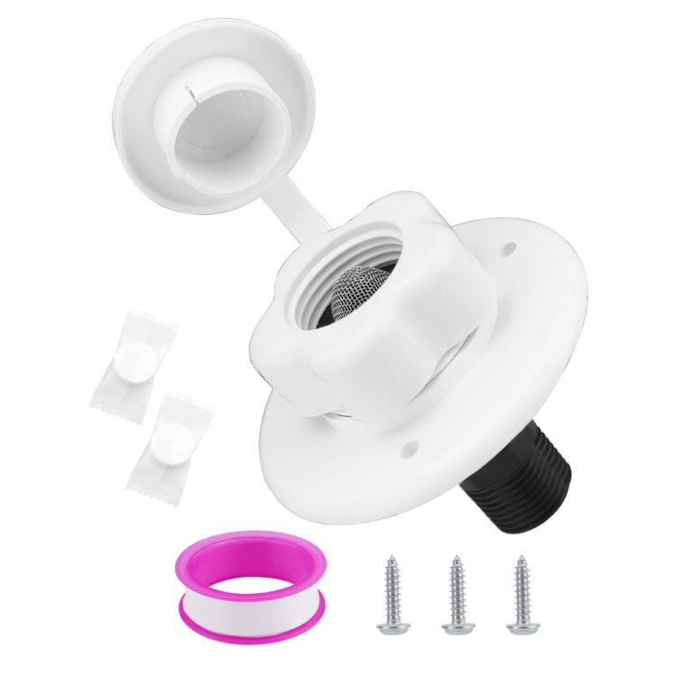 RV Ship Flange Threaded Leak-proof Water Inlet Connector Check Valve, Specifications: White 2 - Marine Accessories & Parts by PMC TechLife | Online Shopping South Africa | PMC TechLife | Buy Now Pay Later Mobicred