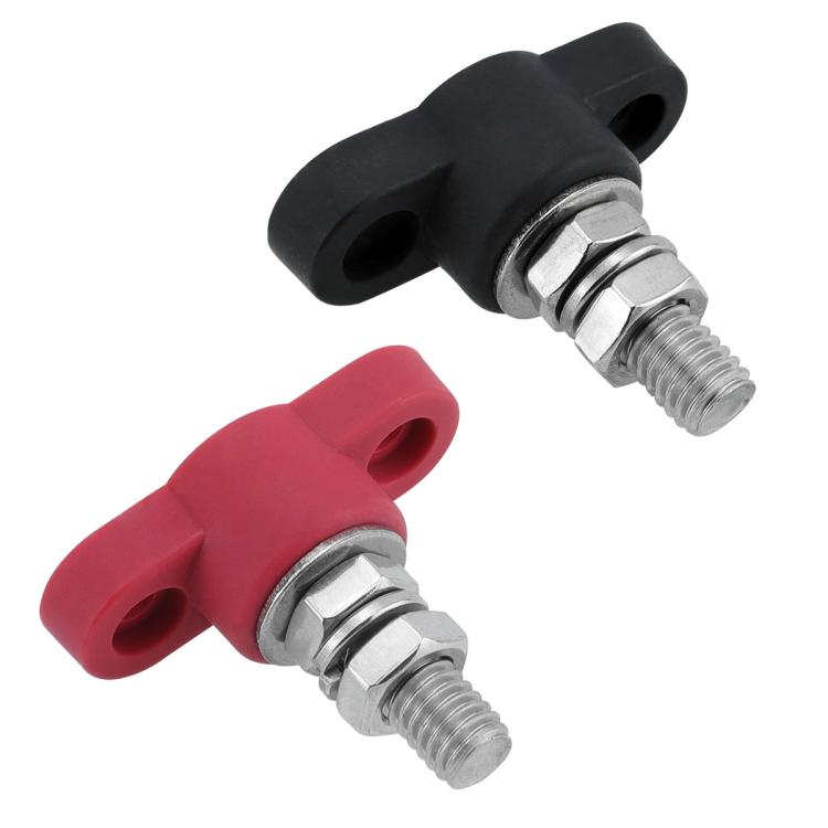 12V RV Yacht M10 Single Pole Battery Terminal, Color: Red Black Pair - Booster Cable & Clip by PMC TechLife | Online Shopping South Africa | PMC TechLife | Buy Now Pay Later Mobicred