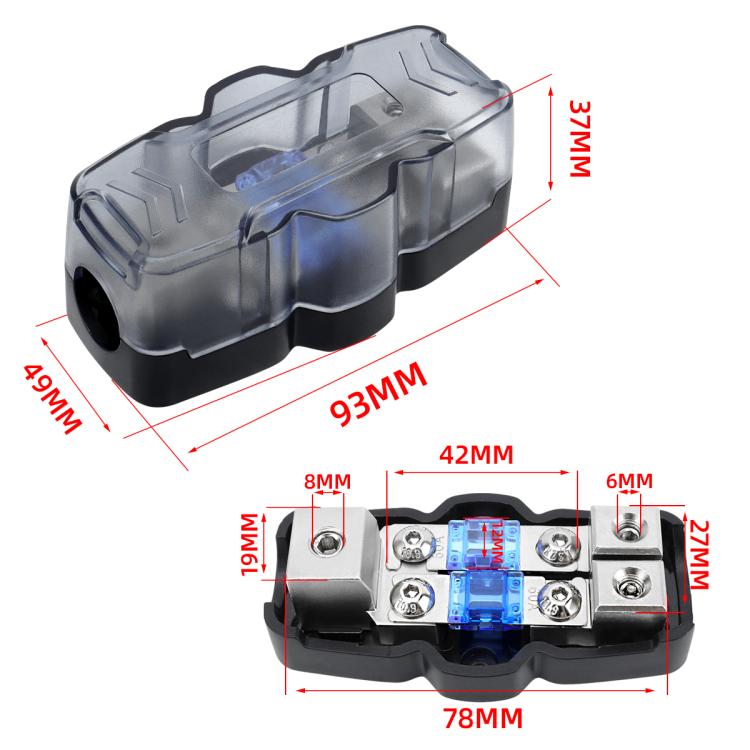 1 Out 2 Ways Car Audio Power Fuse Holder Car Fuse Distribution Block, Specifications: CP-5175 With Accessories - Fuse by PMC TechLife | Online Shopping South Africa | PMC TechLife | Buy Now Pay Later Mobicred