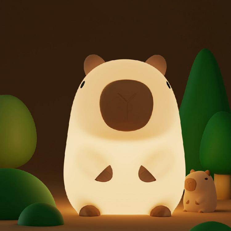 Cute Cartoon Guinea Pig Night Light Ornaments Children Silicone Pat Light(DS-CPBR-01) - Night Lights by PMc TechLife | Online Shopping South Africa | PMc TechLife | Buy Now Pay Later Mobicred