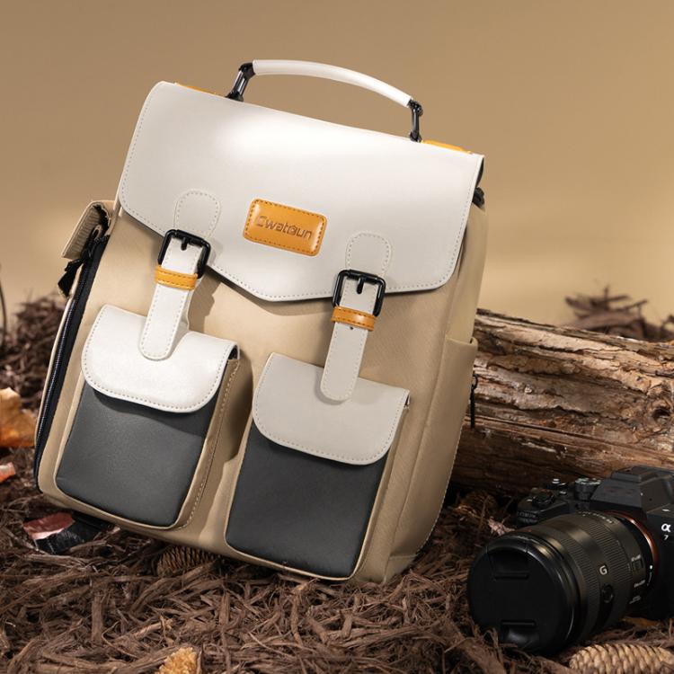 Cwatcun D171 Small Large Capacity DSLR Camera Storage Bag Casual Double Shoulder Load Reducing Breathable Backpack - free shipping - PMC TechLife - Order now!