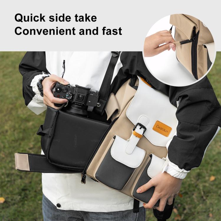 Cwatcun D171 Small Large Capacity DSLR Camera Storage Bag Casual Double Shoulder Load Reducing Breathable Backpack - free shipping - PMC TechLife - Order now!