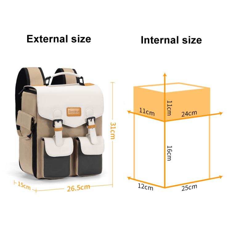 Cwatcun D171 Small Large Capacity DSLR Camera Storage Bag Casual Double Shoulder Load Reducing Breathable Backpack - free shipping - PMC TechLife - Order now!