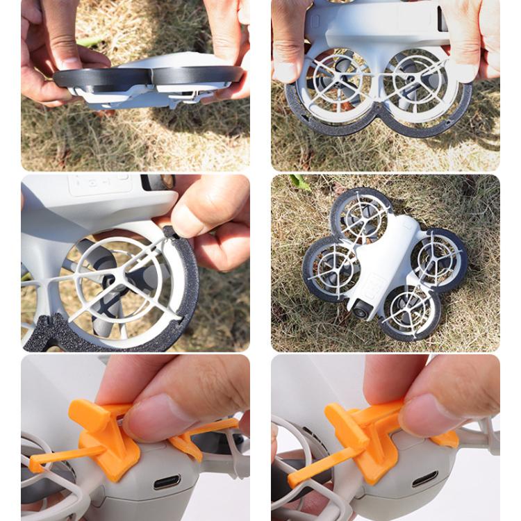 For DJI Neo CQT Impact Protection Cover + Bumper + Folding Stand + Tail Wing 4 In 1 Set(Gray) - free shipping - PMC TechLife - Order now!