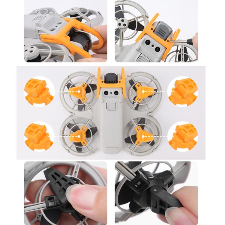 For DJI Neo CQT Impact Protection Cover + Bumper + Folding Stand + Tail Wing 4 In 1 Set(Gray) - free shipping - PMC TechLife - Order now!