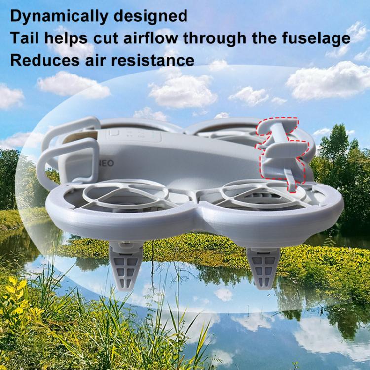 For DJI Neo CQT Impact Protection Cover + Bumper + Folding Stand + Tail Wing 4 In 1 Set(Orange) - free shipping - PMC TechLife - Order now!