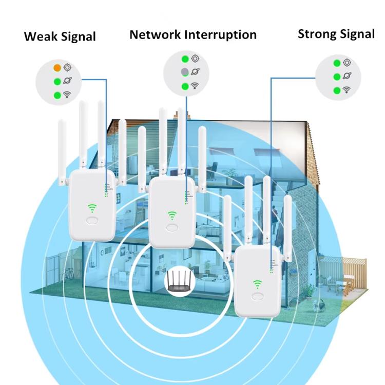 Urant U11 300Mbps 2.4G Wireless Repeater WiFi Signal Amplifier Support WPS Quick Setting EU Plug Black - Broadband Amplifiers by Urant | Online Shopping South Africa | PMC TechLife | Buy Now Pay Later Mobicred