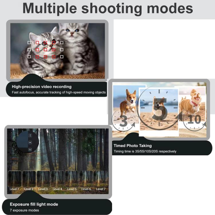 4K HD Touch Screen Digital Micro SLR Camera MP3 DSLR Camcorder 64MP Anti-Shake Vlogging Video Camera(White) - Video Cameras by PMC TechLife | Online Shopping South Africa | PMC TechLife | Buy Now Pay Later Mobicred