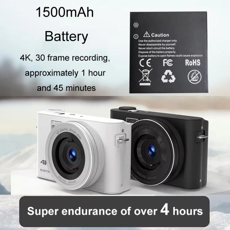 4K HD Touch Screen Digital Micro SLR Camera MP3 DSLR Camcorder 64MP Anti-Shake Vlogging Video Camera(Black) - Video Cameras by PMC TechLife | Online Shopping South Africa | PMC TechLife | Buy Now Pay Later Mobicred