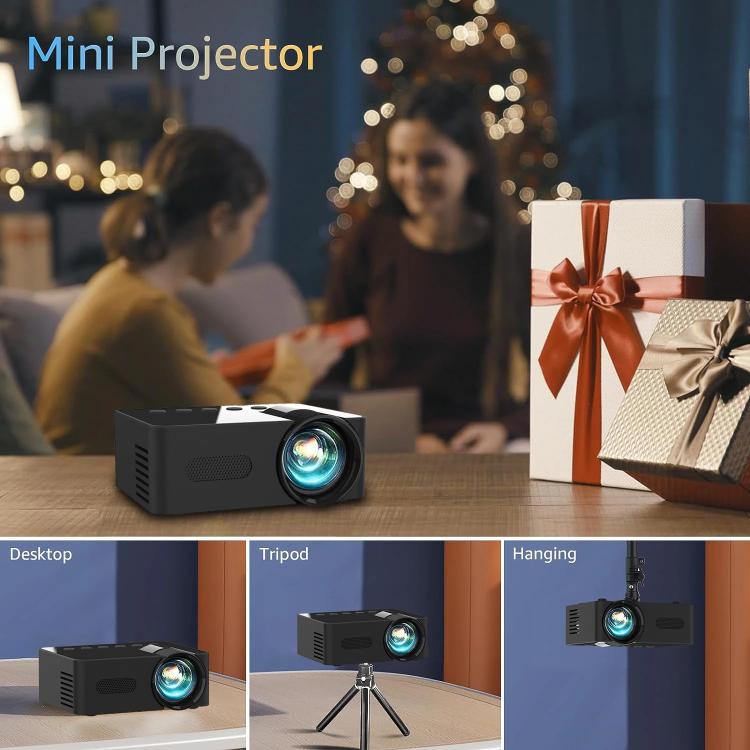 YT100 Suppor 1080P Mini Portable Projector WiFi Wireless Mirroring For IOS Android Smartphone(Black) - Mini Projector by PMC TechLife | Online Shopping South Africa | PMC TechLife | Buy Now Pay Later Mobicred