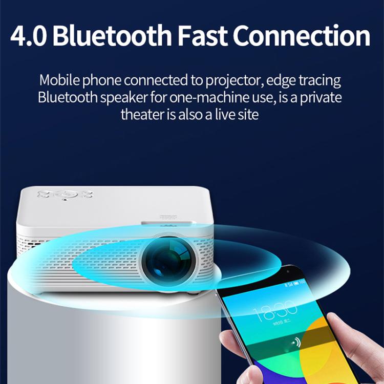 Z01 1080P 5G Bluetooth Projector Android 9.0 System Supports Mirroring Screen UK Plug - LED Projector by PMC TechLife | Online Shopping South Africa | PMC TechLife | Buy Now Pay Later Mobicred
