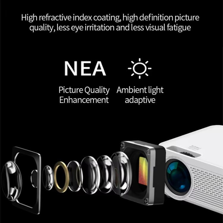 Z01 1080P 5G Bluetooth Projector Android 9.0 System Supports Mirroring Screen AU Plug - LED Projector by PMC TechLife | Online Shopping South Africa | PMC TechLife | Buy Now Pay Later Mobicred