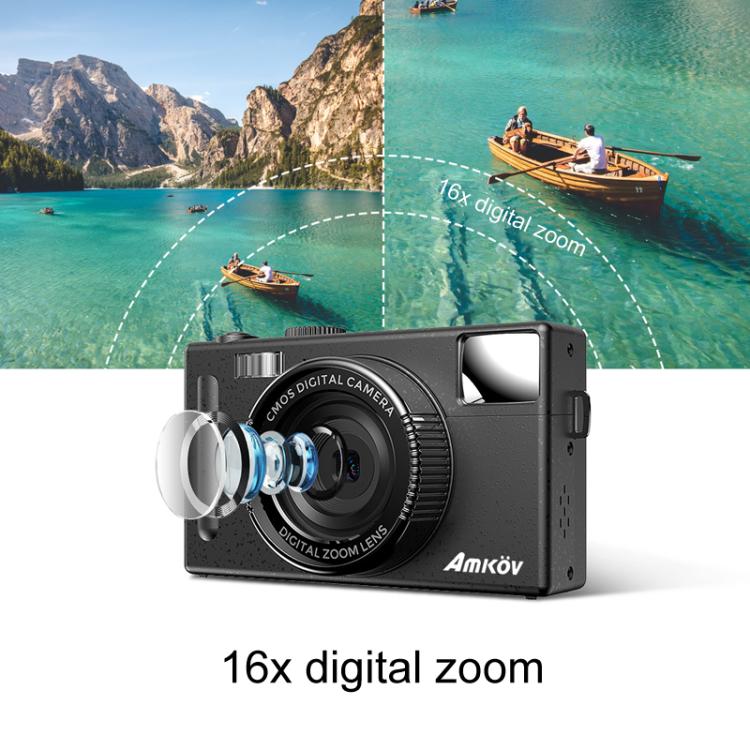 AMKOV CD-R1 24MP HD Pixel Shooting Student Camera 1080P Video Recording CCD Photo Video HD Camera(Pink) - free shipping - PMC TechLife - Order now!