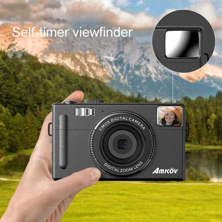 AMKOV CD-R1 24MP HD Pixel Shooting Student Camera 1080P Video Recording CCD Photo Video HD Camera(Black) - free shipping - PMC TechLife - Order now!