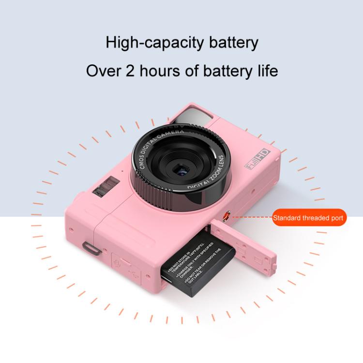 AMKOV CD-R1 24MP HD Pixel Shooting Student Camera 1080P Video Recording CCD Photo Video HD Camera(Pink) - free shipping - PMC TechLife - Order now!