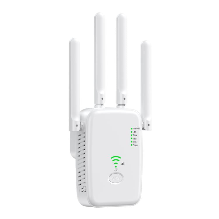 Urant U11 1200Mbps 2.4G&5.8G Wireless Repeater WiFi Signal Amplifier Support WPS Quick Setting UK Plug White - free shipping - PMC TechLife - Order now!