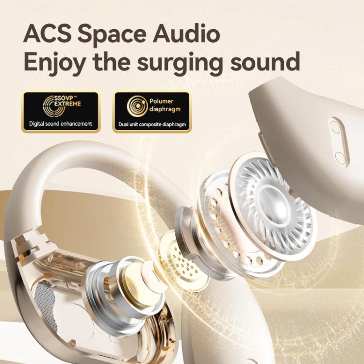 M76 Intelligent AI Translation On-Ear Digital Display Bluetooth Earphone(Skin Color) -  by PMC TechLife | Online Shopping South Africa | PMC TechLife | Buy Now Pay Later Mobicred